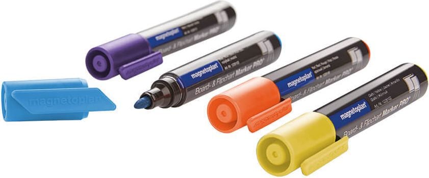 Boardmarker Magnetoplan Pro+ 1228110, ca. 1,5-3mm, Rundspitze, Etui mit 4 Farben