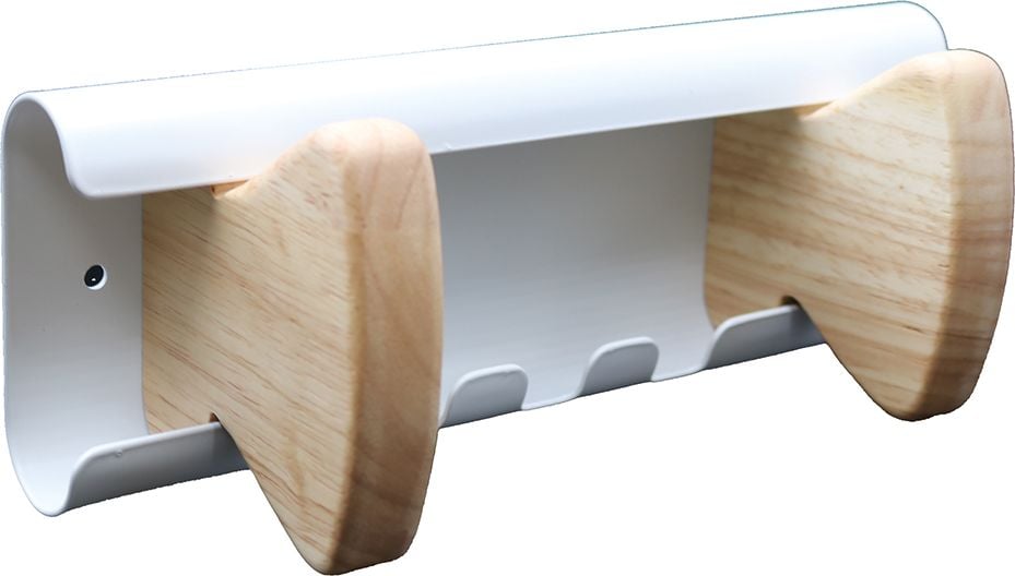 Garderobenhaken Unilux AURORA 400177882, 2 Haken, zur Wandmontage, buche/weiß, bis zu
10kg Tragkraft