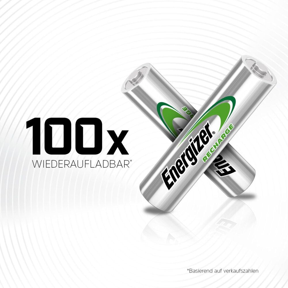 Akkus Energizer NiMH Extreme Micro (AAA), 1,2 V, 800 mAh, aus 22% recycelten Materialien, Pack 4 Stück