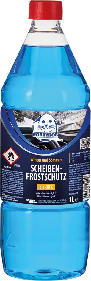 Kfz-Scheibenfrostschutzmittel Robbyrob 3001000000, bis -30 Grad Celsius, Citrusduft, gebrauchsfertig, 1 Liter
