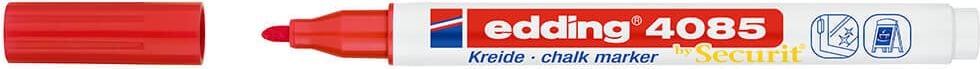 Kreidemarker Edding 4085 chalk marker, ca. 1-2mm, Rundspitze, rot