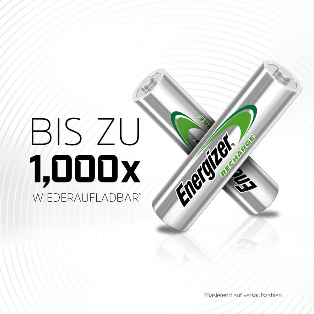 Akkus Energizer NiMH Power Plus Micro (AAA), 1,2 V, 700 mAh, aus 22% recycelten Materialien, Pack 10 Stück