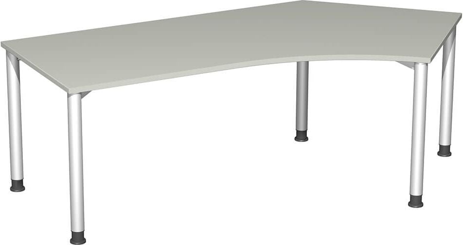 Winkelschreibtisch Geramöbel 4 Fuß Flex S-555316, 216,6x113cm (BxT), 68-80cm Höhe, 135 Grad
Winkel rechts, 5-Fuß silber, hellgrau