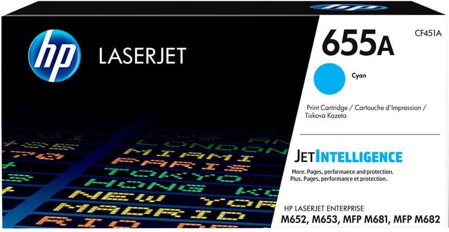 HP Lasertoner CF451A Nr. 655A, cyan, 10.500 Seiten