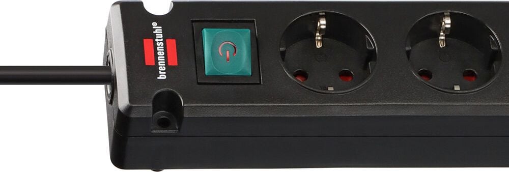 Steckdosenleiste Brennenstuhl Bremounta 5-fach 1150660415, 90 Grad-Anordnung, 1 Schalter, Kabellänge 3m,
2 USB-Charger, Winkelstecker, weiß