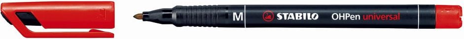 Folienschreiber STABILO OHPen universal 843M, ca. 1mm, wasserfest, rot