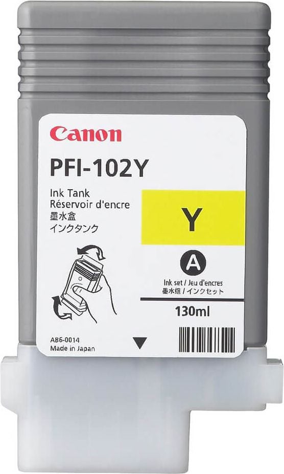 Canon Tintenpatrone PFI-102Y, yellow, (0898B001), 130ml