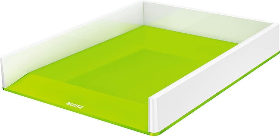 Ablagekorb Leitz WOW Duo Colour 5361, A4, 4,9cm hoch, Polystyrol (PS), zweifarbig,
hochglänzend, grün