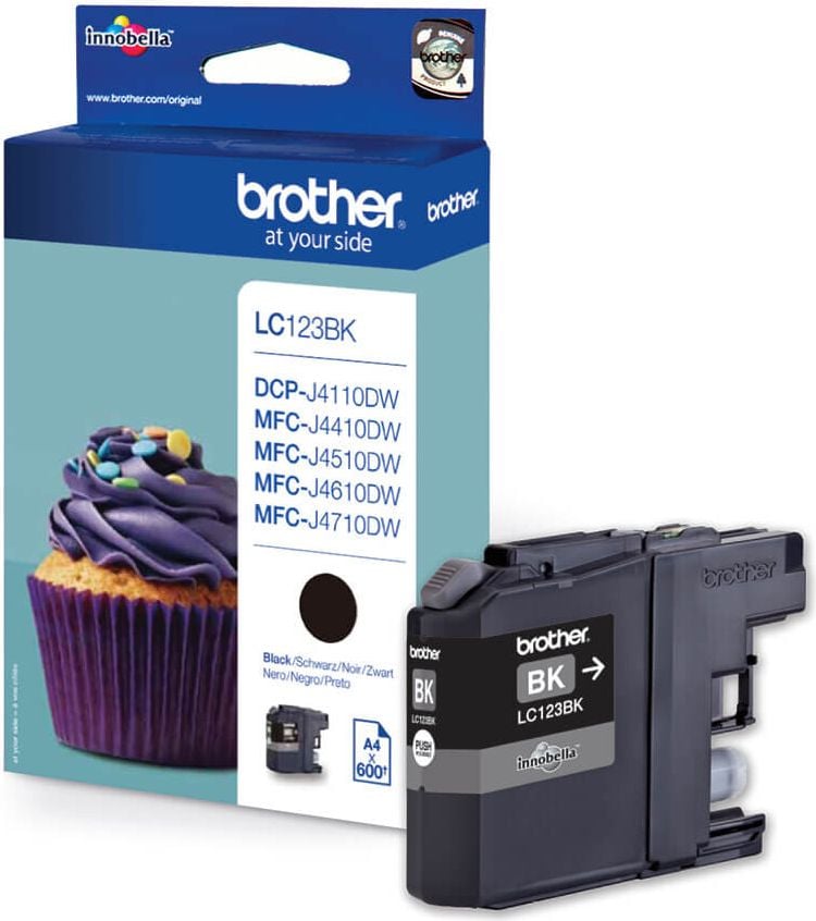 Brother Tintenpatrone LC-123BK, schwarz, 600 Seiten