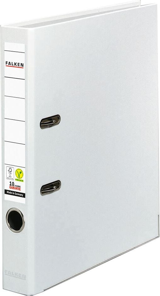 Ordner A4 Falken PP-Color 099841, 50mm, PP, A4, 5cm Rücken, PP-Folie, weiß