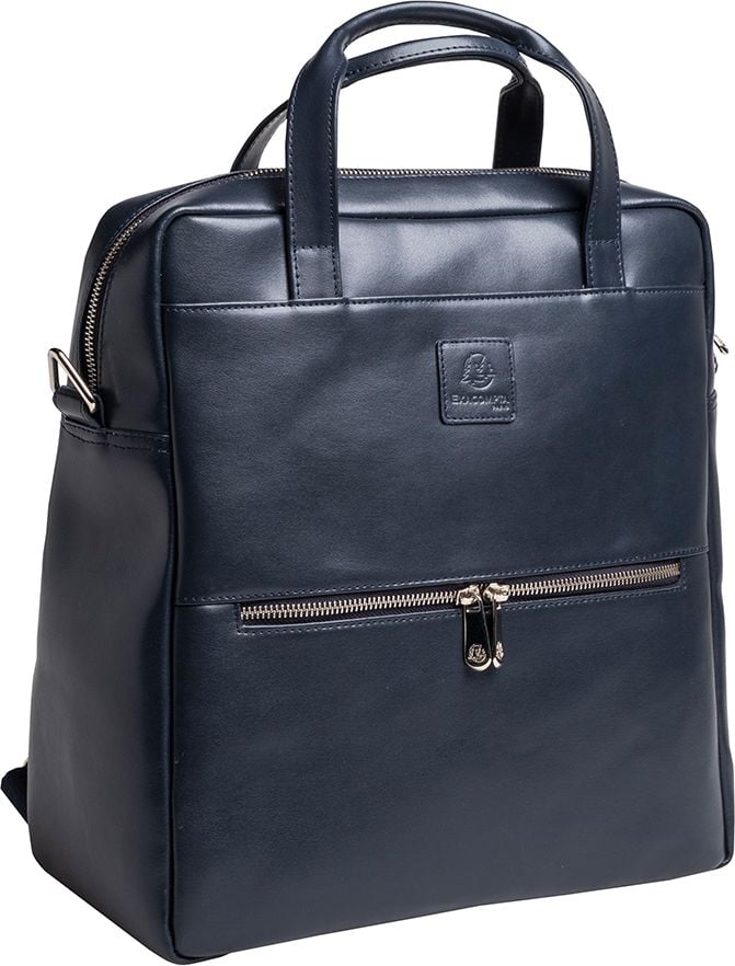 Laptoprucksack Exacompta Lady Exactive 14 Zoll, bis 14 Zoll, Rindsleder, strapazierfähig, abnehmbarer Schultergurt, blau
