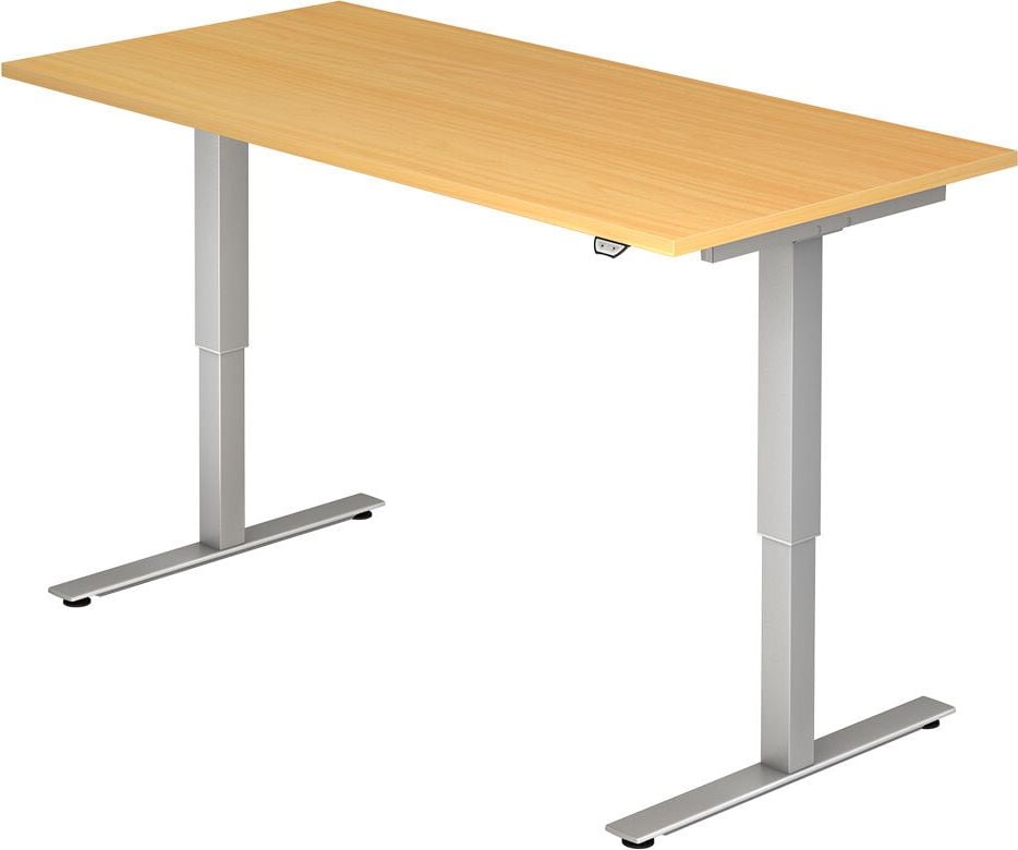 Hubschreibtisch Hammerbacher XMST 16, 160x80cm (BxH), 73,5-119cm Höhe,
rechteckig, T-Fuß, buche