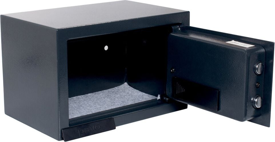 Tresor pavo Größe S 8040391, 31x20x20cm, 6,6kg, Elektronik-Zahlenschloss, 2 Notschlüssel, 8,1 Liter Volumen, dunkelgrau