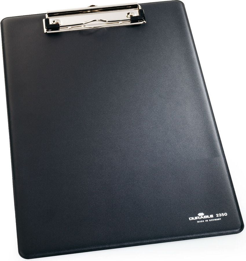 Klemmbretter Durable 2350, Blockklemme A4, Weichfolie,
Klemme kurze Seite, schwarz