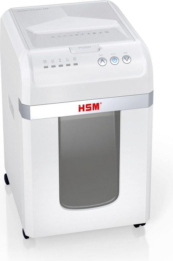 Aktenvernichter HSM shredstar Autofeed X300 1037111, 4x12mm Partikelschnitt, ca. 300 Blatt, 30 Liter Behälter