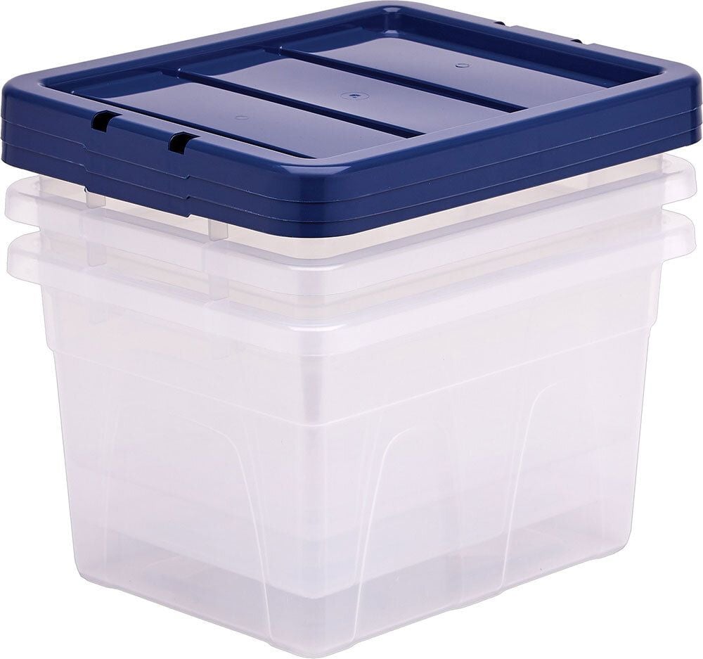 Aufbewahrungsboxen Bankers Box Plastic Storage 100135771, 22 Liter, 100% BPA-freiem Polypropylen, mit Deckel, transparent