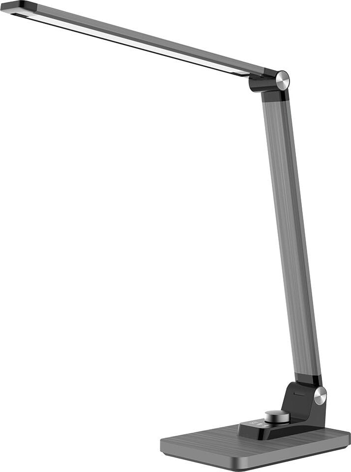 LED-Schreibtischleuchten Hansa Breeze 5011.103/5011.104, 9 W LED (warmweiß-tageslichtweiß), 450lm, 3 Farbtemperaturen, stufenlos dimmbar, Abschaltautomatik, Standfuß, grau