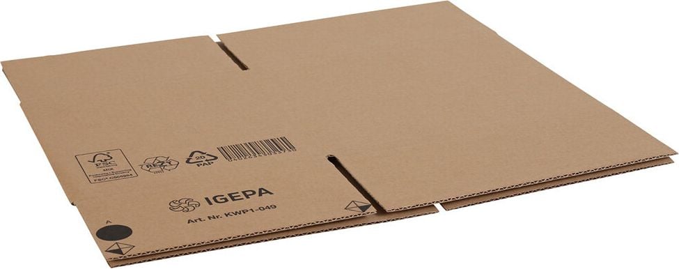 Versandkarton FEFCO 0201 KWP1-049, 250x200x200mm (LxBxH), braun, ohne
Höhenrillung, Pack 25 Stück