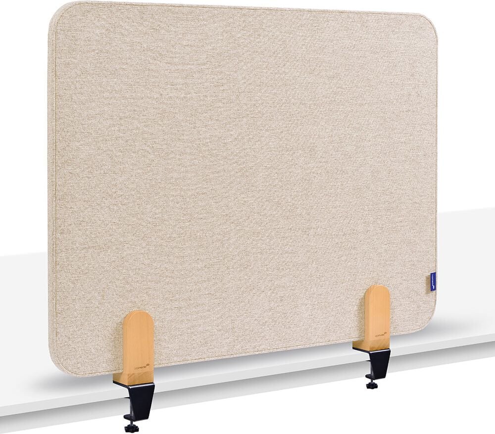Tischtrennwand Legamaster ELEMENTS Akustik 60x80cm, Klemmhalterung, schallabsorbierendes
Pinboard, rahmenlos, doppelseitig nutzbar,
Montage im Querformat, inkl. 2 Tischklemmen, beige