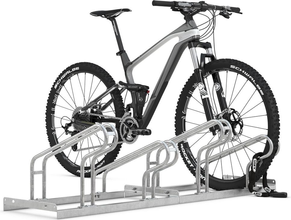 Fahrradständer WSM Bügelparker 2055, verzinkt, selbststehend, 175cm lang, für 5
Fahrräder, bis zu 55mm Reifenbreite,
Reihenverbindung möglich