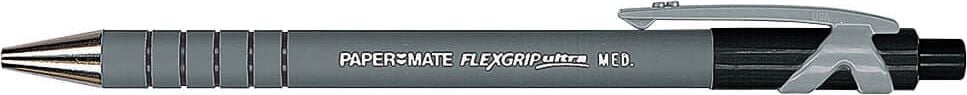 Kugelschreiber Papermate FlexGrip ultra RT, ca. 1,0mm, Einweg, Gehäusefarbe=Schreibfarbe, schwarz