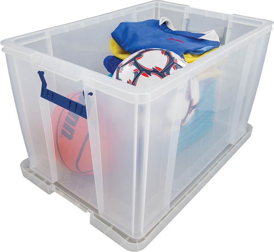 Aufbewahrungsboxen Fellowes Bankers Box ProStore 7731101, 85 Liter, Außenmaße: 660x440x390mm (BxTxH),
Kunststoff (PP), mit Deckel, transparent