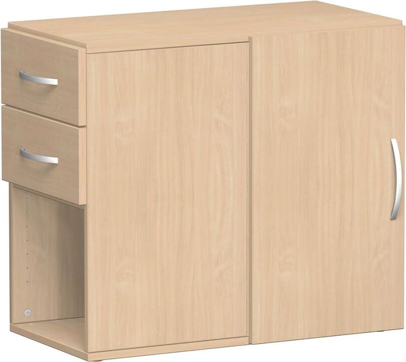 Anstellschrank Geramöbel Flex S-381300, 42x72x82cm (BxHxT), 2 Schubladen, 1
Fachboden, 2 Ordnerhöhen, Stellfüße, buche