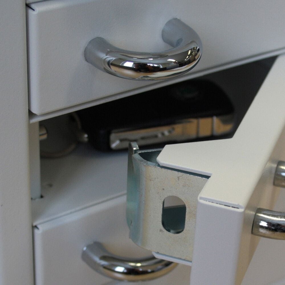 Schlüsseltresor Eichner Basic 9201-00018, für 6 Schlüssel, 350x280x93mm,
elektronisches Tastenschloss, hellgrau