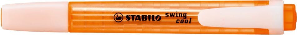 Textmarker STABILO swing cool 275, ca. 1-4mm, Keilspitze, Taschenmodell mit Clip, orange