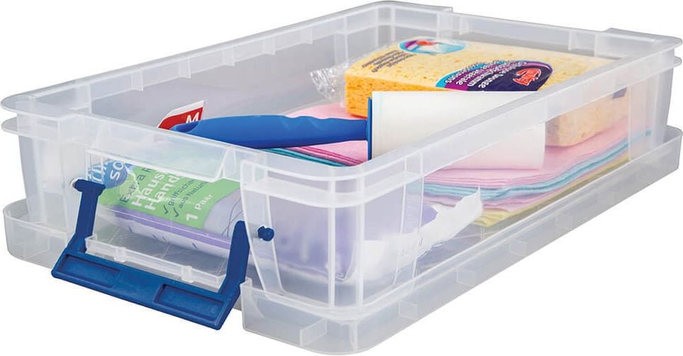Aufbewahrungsboxen Fellowes Bankers Box ProStore 7730301, 5,5 Liter, Außenmaße: 395x253x90mm (BxTxH),
Kunststoff (PP), mit Deckel, transparent