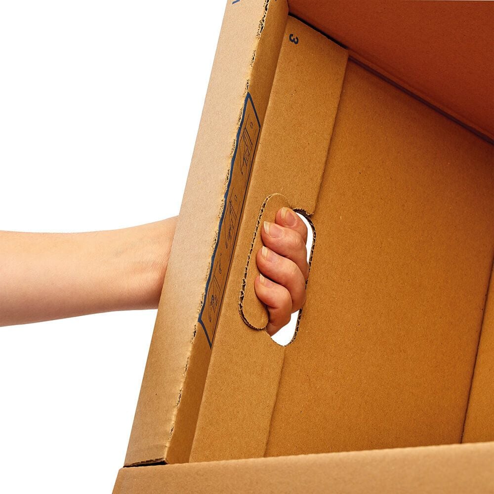 Umzugskartons Fellowes Bankers Box SmoothMove 6203601, 27x32,5x47,5cm (HxBxT), 39 Liter, Grifflöcher, Pack 10 Stück