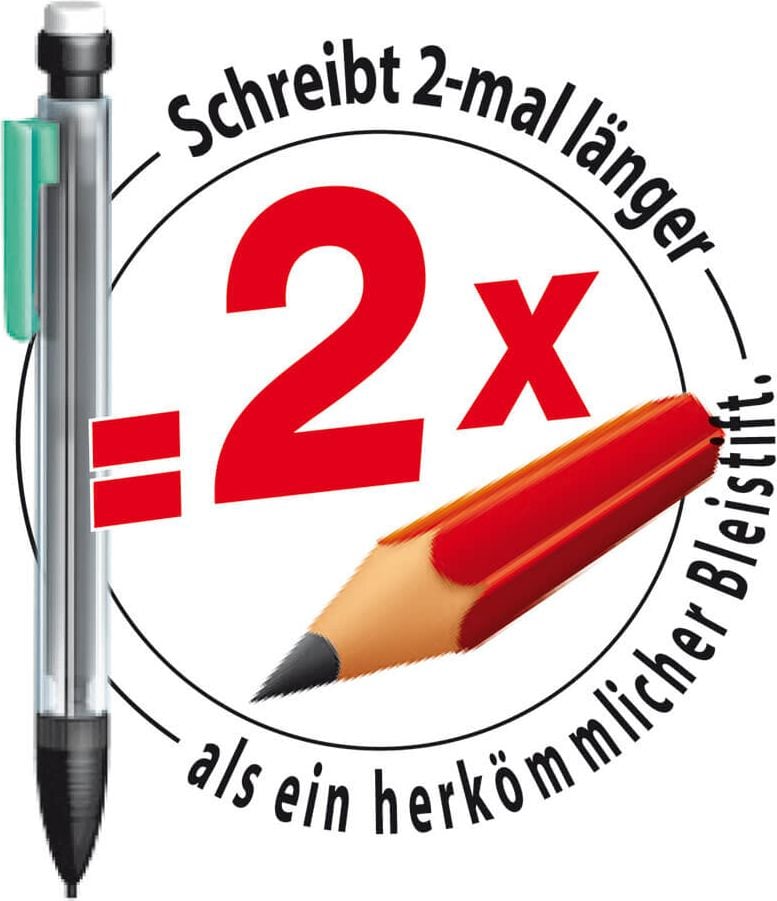 Druckbleistifte BIC Matic 820959, 0,7mm, HB, mit Radierer, Pack 12 Stück
