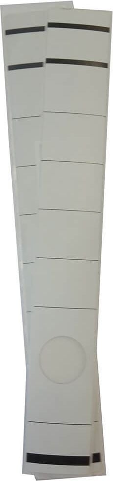 Rückenschilder Corona, schmal/lang, weiß, selbstklebend, Pack 10
Stück
