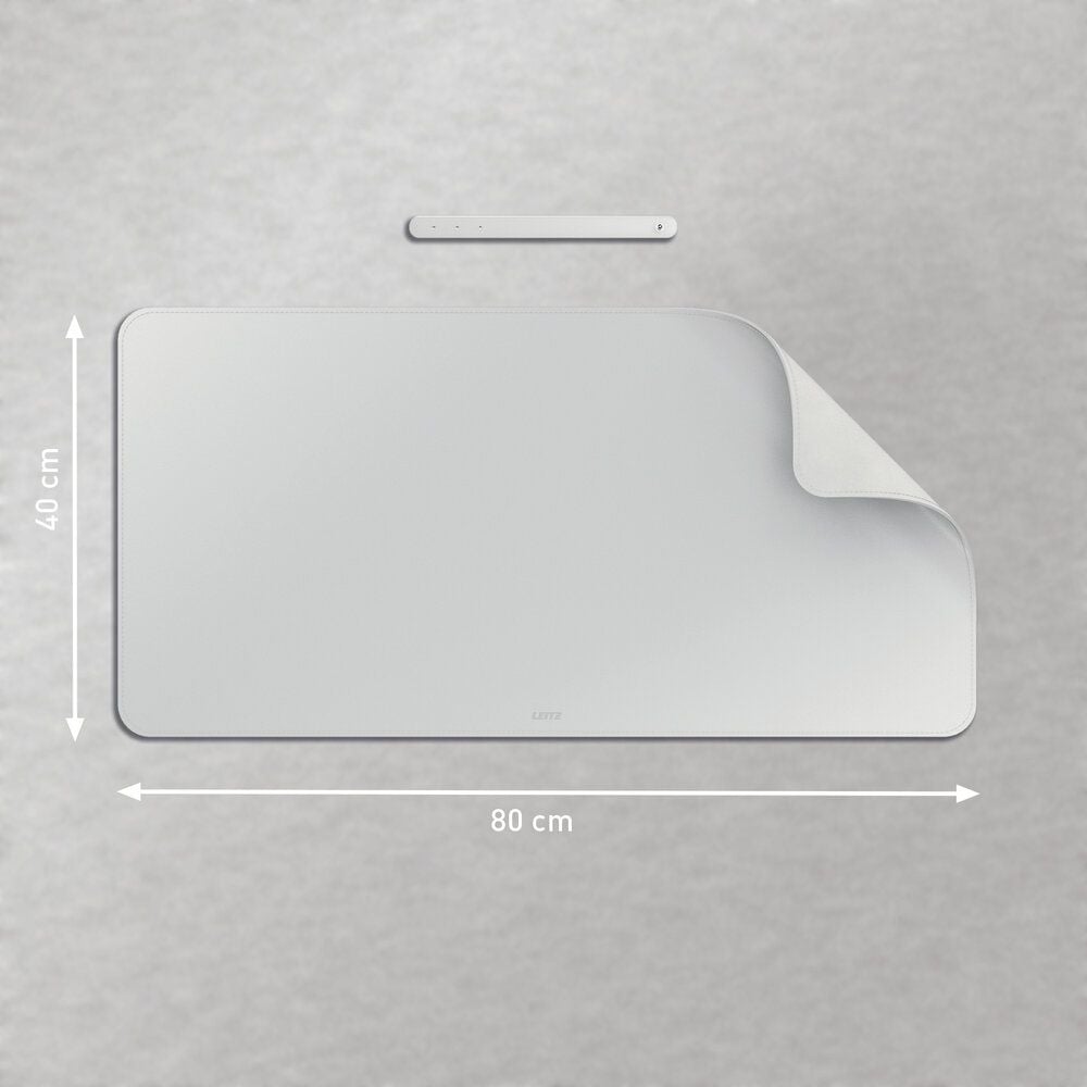 Schreibunterlage Leitz groß 5382, 40x80cm, PVC, mattfarben, rollbar, grau