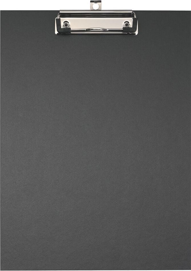 Klemmbretter Falken 112883, A4, Pappkern mit Spezial-Kraftpapierbezug,
Klemme kurze Seite, Aufhängeöse, Blauer Engel, schwarz