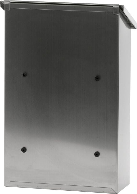 Briefkasten V-Part Toledon, 400x270x120mm (HxBxT), Edelstahl matt, silber
