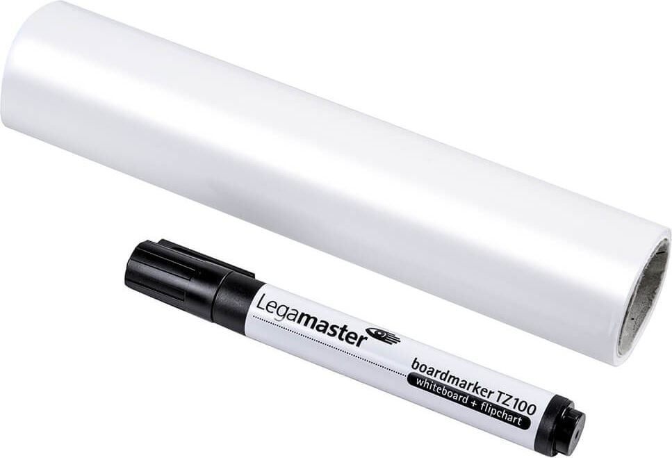 Whiteboardfolie Legamaster Magic-Chart Whiteboard 7-159100, 60x80cm, weiß, selbsthaftend, Rolle 25 Stück,
recycelbar