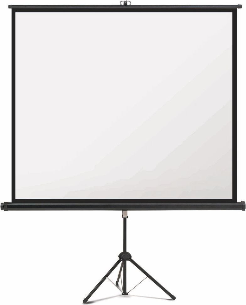 Stativ-Leinwand Magnetoplan 202501937, Projektionsfläche 244x183cm, Format 4:3,
stufenlose Höheneinstellung, einklappbares
Dreibein-Stativ, 4K HD
