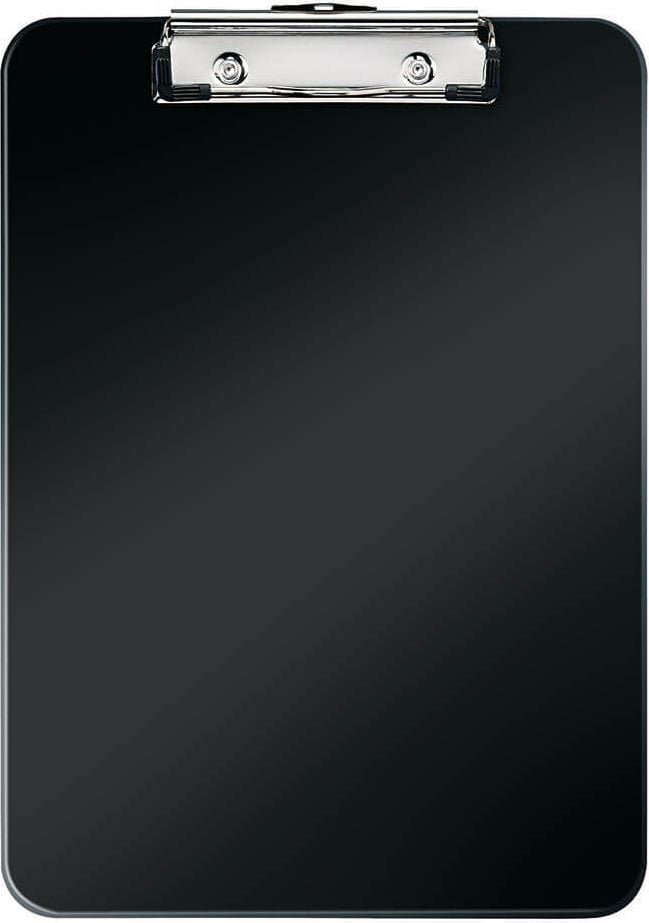 Klemmbretter Leitz WOW 3971, A4, Polystyrol, Metallklemme kurze Seite,
Aufhängeöse, WOW-Farben, schwarz