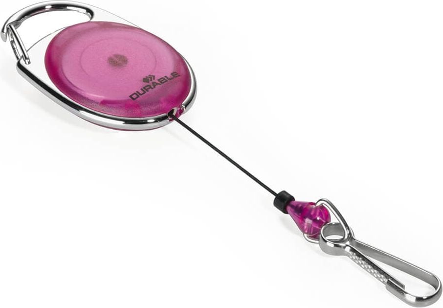 Ausweiskartenhalter Durable JoJo Style 8327, oval, Federhaken, violett