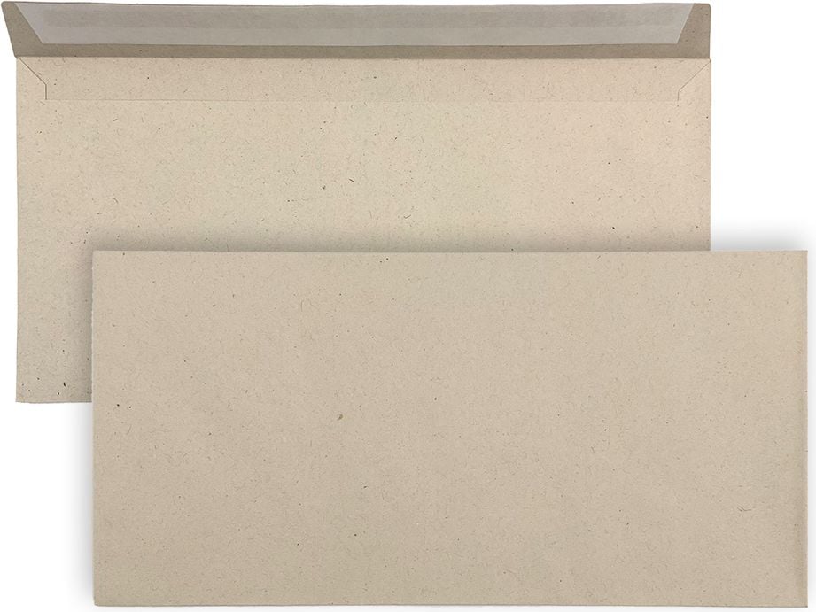 Briefumschläge DIN-lang, 110x220mm, RC grau, Haftklebung, Pack 1000
Stück