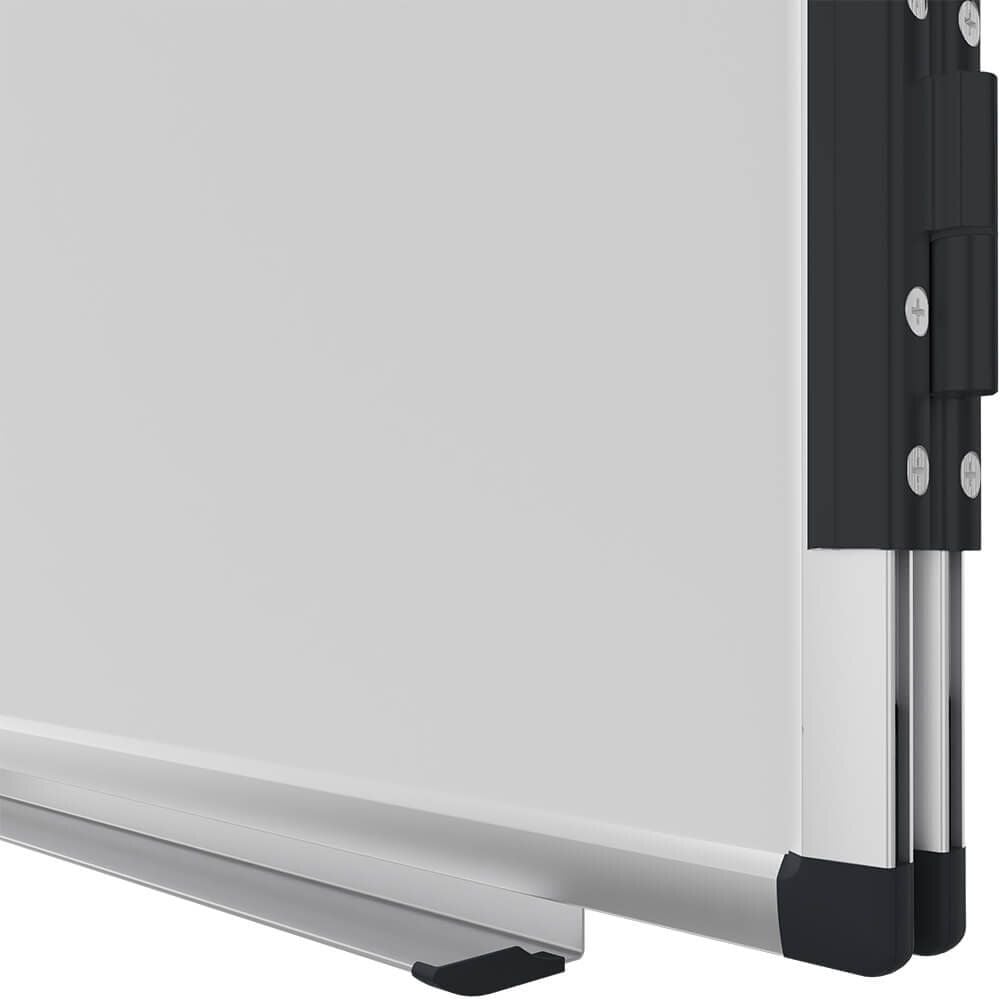 Whiteboard Legamaster Klapptafel UNITE PLUS 7-108354, Klapptafel: 3 Tafeln, ausgeklappt: 240x90cm,
emailliert, bakterienresistent, trocken
abwischbar, Aluminiumrahmen, Wandaufhängung,
FSC