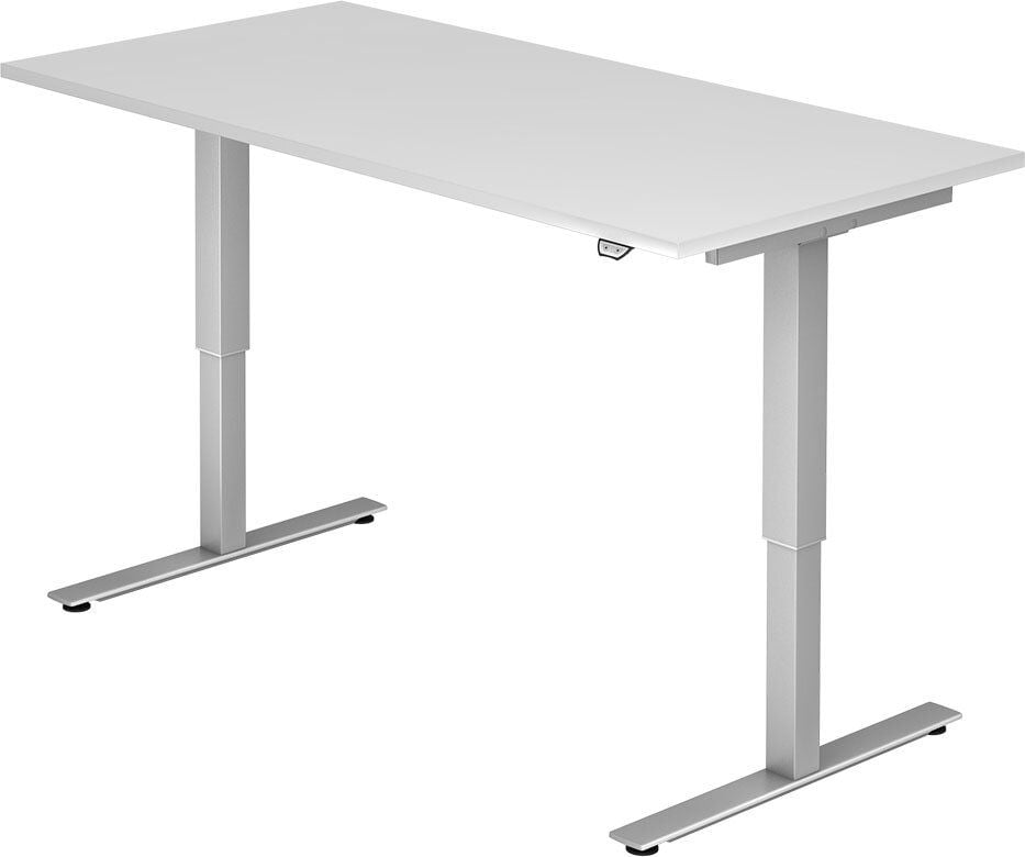 Hubschreibtisch Hammerbacher XMST 16, 160x80cm (BxH), 73,5-119cm Höhe,
rechteckig, T-Fuß, weiß
