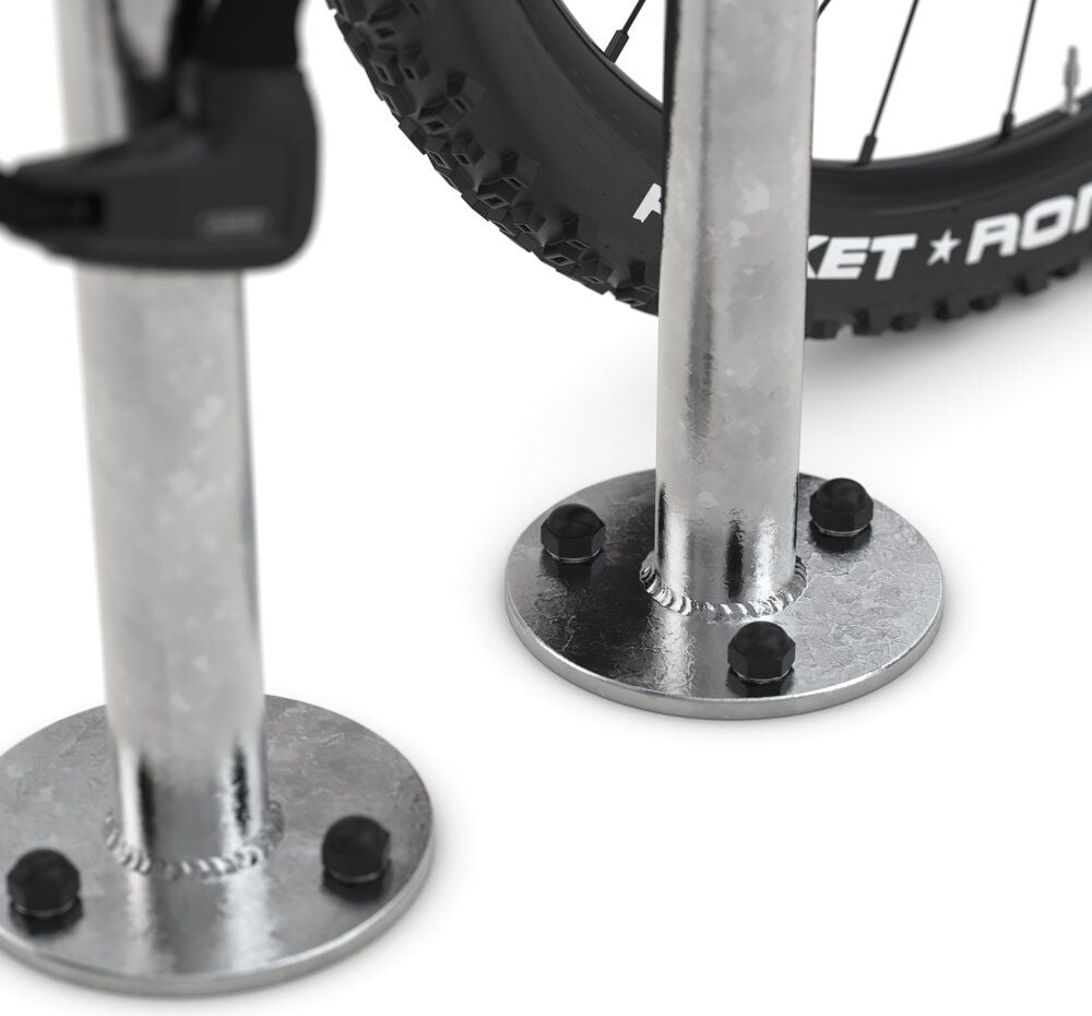 Fahrradständer WSM Anlehnbügel 9511, verzinkt, zur Bodenmontage, 27cm lang, für 2
Fahrräder, Knierohr, zum Aufdübeln
