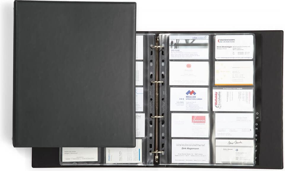 Visitenkartenringbuch Durable VISIFIX A4 Economy 2444, für 400 Karten, schwarz