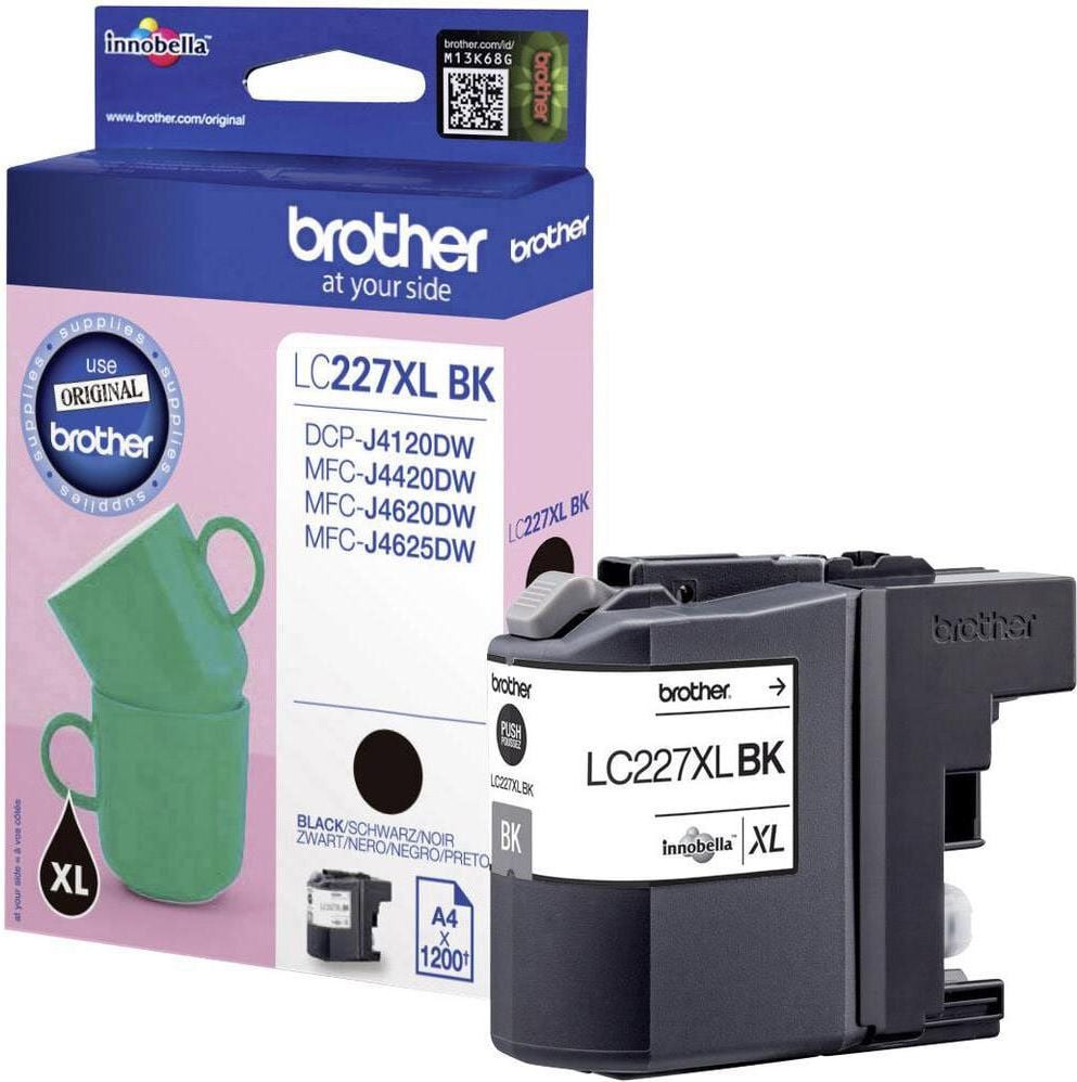 Brother Tintenpatrone LC-227XLBK, schwarz, 1.200 Seiten