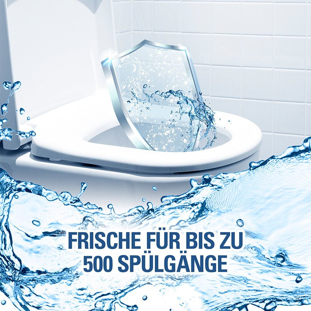 WC-Duftspüler Cillit Bang 6in1 Kraft-Aktivspüler Anti-Kalk, Halterung mit 2 WC-Steinen, Pack 2 Stück à
35g