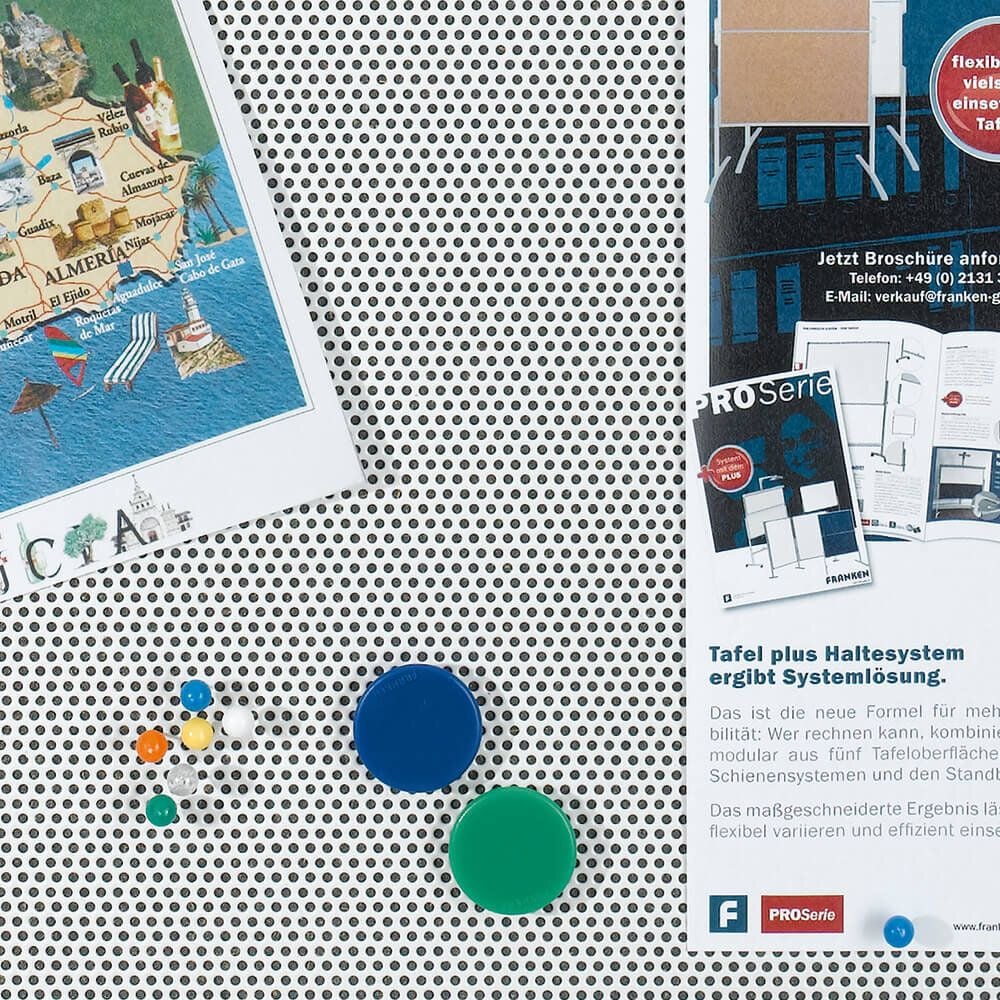 Pinntafeln Franken X-tra!Line Pin n Mag PM3603, 90x120cm, Tafelfläche aus Textil mit
Metallgitter, Alurahmen, grau