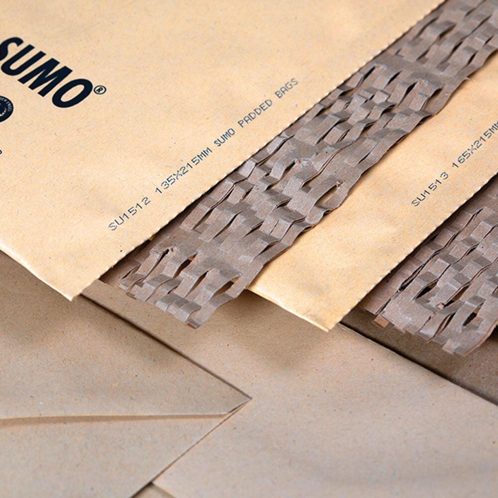 Papierpolstertaschen SUMO SU1513 Gr. 3 / Typ C, Außenmaße: 165 x 215 mm, Innenmaße: 145 x 215
mm, braun, Karton 100 Stück