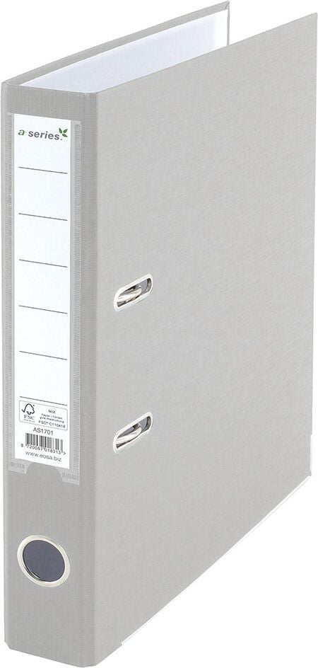 Ordner A4 a-series, 50mm, PP, A4, 5cm Rücken, PP-Folie, grau